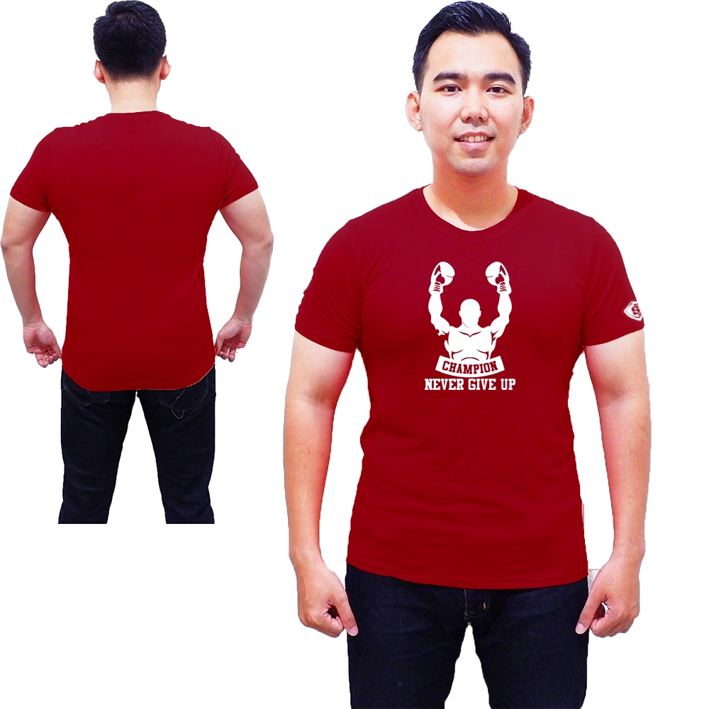 Kaos Musclefit CHampion Never Give Up Fitness