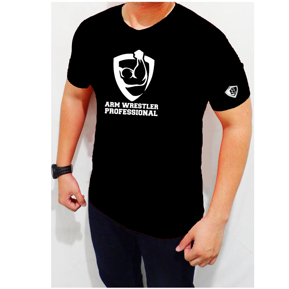 Baju Kaos Fitnes Gym Arm Wrestler Professional Musclefit Setrit